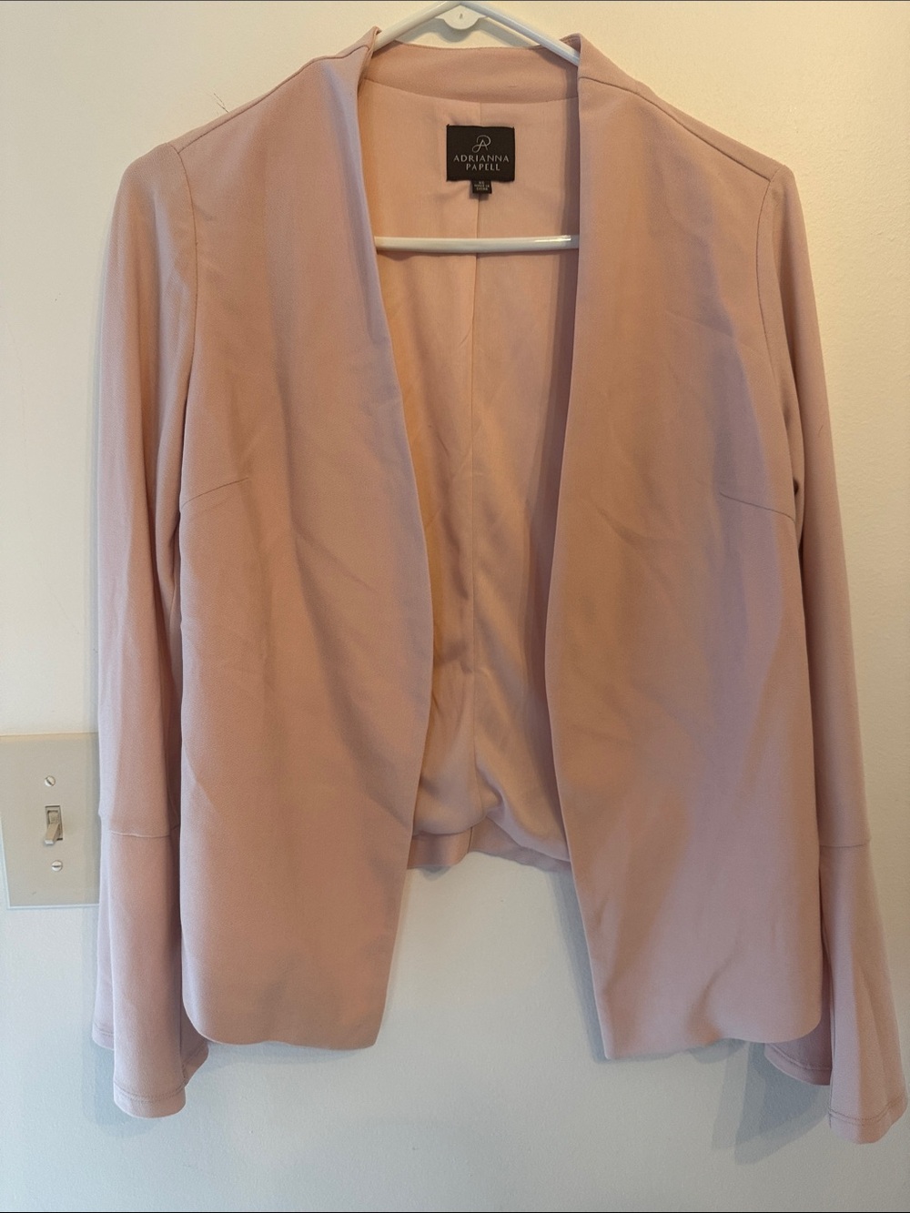 Adrianna Papell Dusty Rose Open-Front crepe jacket